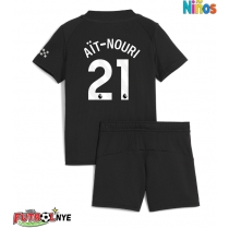 Camiseta Manchester City Rayan Ait-Nouri #21 Visitante Equipación para niños 2025-26 manga corta (+ pantalones cortos)